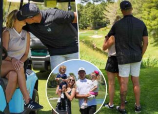 Patrick Mahomes and Brittany Mahomes Share Sweet PDA Moment at Family Golf Outing patrick-mahomes-and-brittany-mahomes-share-sweet-pda-moment-at-family-golf-outing
