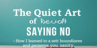 The Quiet Art of Saying No: How I Learned to Set Boundaries and Preserve My Sanity